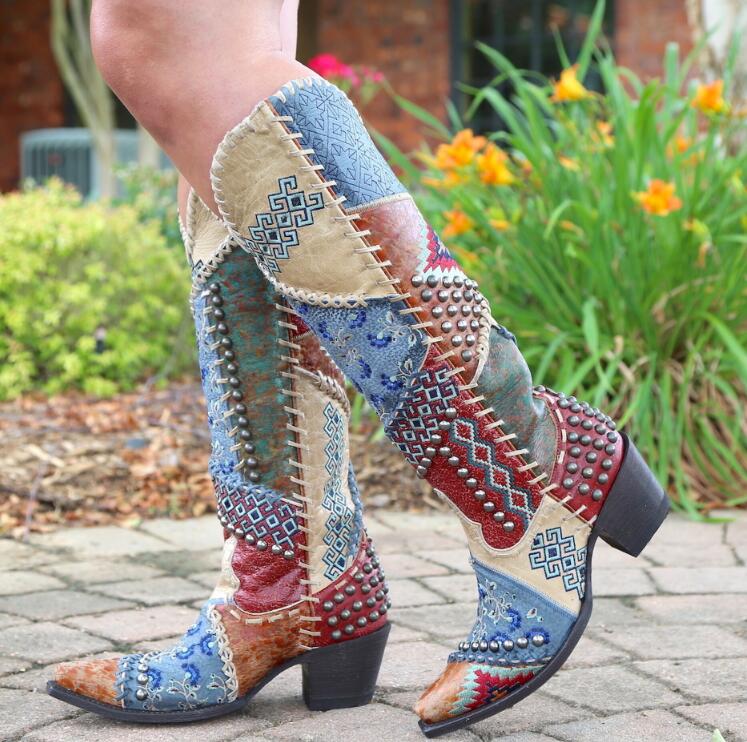 The Future Of Western Cowboy Embroidered Riding Boots